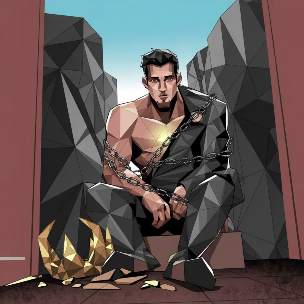 Cronos chained in Tartarus